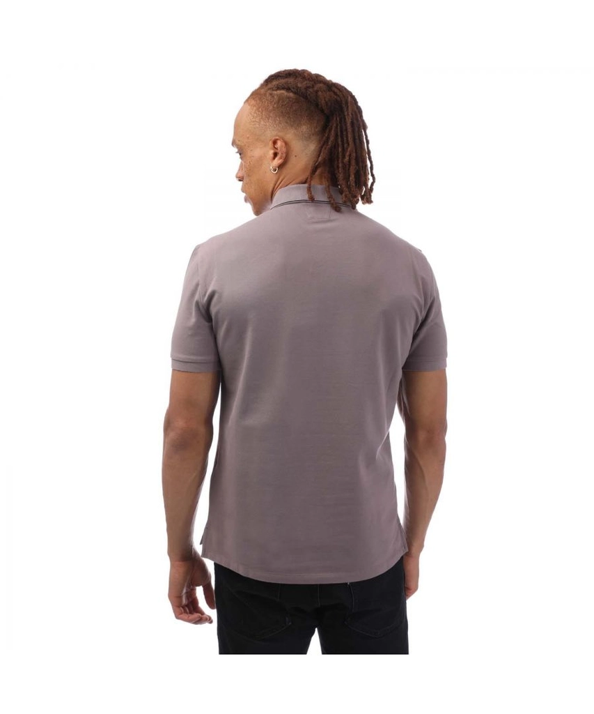 CP Company Mens Stretch Piquet Polo Shirt in Purple Cotton - Size Medium